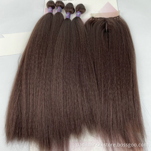 Hot sale Kinky Curl Weft Hair Weaving,Packet Hair Extensions Pure Color Hair Bundles One Pack Deal For Women Kinky Straight 4pcs
